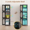 BROVIEW 3-Tier Tall Narrow Storage Cabinet Organizer, Slim Bathroom Cabinets