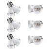 DiCUNO E26 Screw Adapter 2-Branch Socket E26→E26 Extension Socket Set