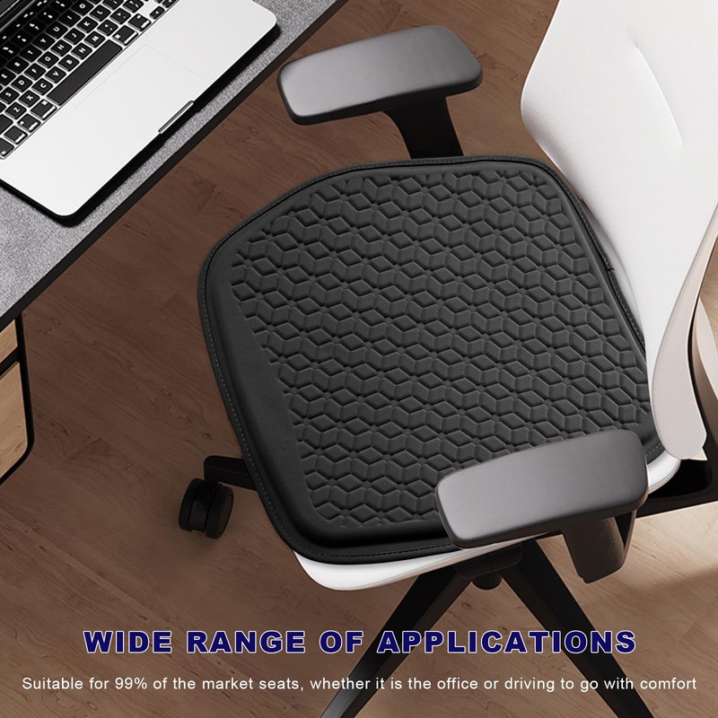 Gel Car Seat Cushion, Non-Slip Front Seat Bottom Cushion Pad,