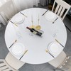 Clear Vinyl Fitted Tablecloth Waterproof Oilcloth Heavy Duty Elasticized Table