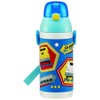 Skater (スケーター) Stainless Children's Water Bottle 380ml Straw Drinking 3D