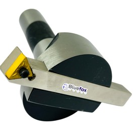 Bluefox 2.5 Fly Cutter R8 Shank for Bridgeport Milling Machine Includes 1/2"x 1/2"x 4" Indexable Tool Bit 7/16 UNF Drawbar High-Precision Machining Tool for Smooth Surface Finishing & Material Removal