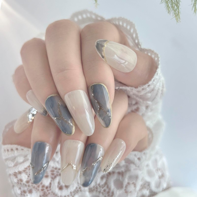 FTmoonie Nail Tips Nail Stickers Press-on Nails 10-Piece Set, DIY