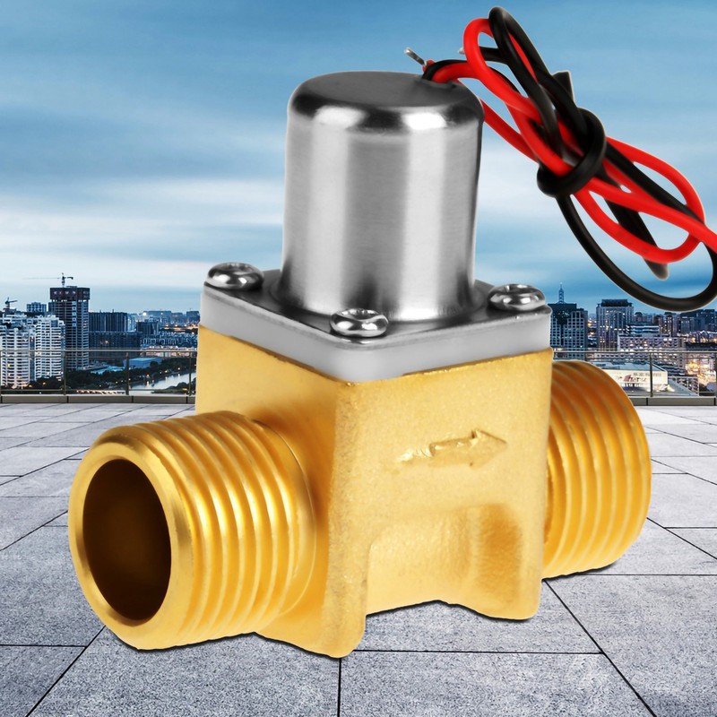 DC 4.5V 1/2" Water Flow Pulse Electromagnetic Valve Brass Solenoid