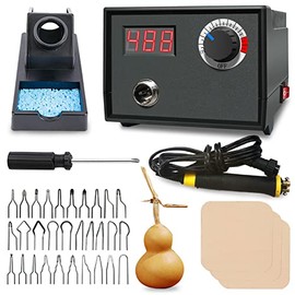 FIRElood Pyrography Wood Burning Kit Professional Wood Burner Tool 30 Woodburning Pen Tips