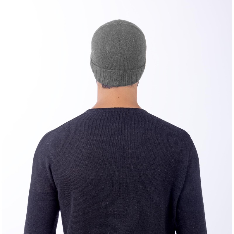 CLASSE77 70% Cashmere Blend Wool Hat (30%) with Ribbed Lapel