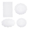 150PCS Lace Paper Doilies Wedding Assorted Paper Doilies White Rectangular
