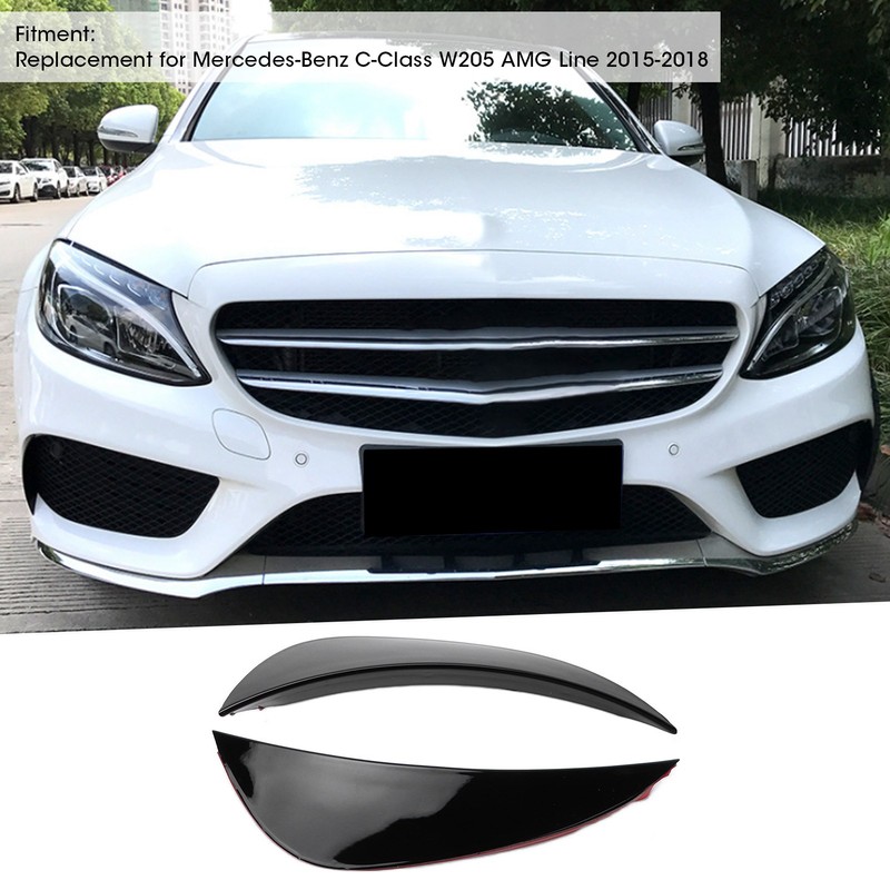 Front Bumper Air Vent Cover Canard Replacement for MercedesBenz CClass