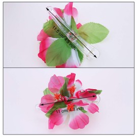 8pcs Hawaiian Hibiscus Flower Hair Clips Hairclips for Hawaiian Tropical Beach Costume Party Decoration Supplies - Colorful