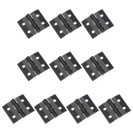 sourcing map Small Acrylic Hinges Plastic Clear Hinge 35 x 30 mm Continuous Piano Folding Hinges with Hole for Aquarium Lid Crafts Display Stand Pack of 10 Black