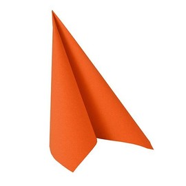 50 Napkins "Royal Collection" 1/4 Fold 33 cm x 33 cm Nectarine 84864 PAPSTAR Premium Fabric-Like High Quality Stable Good Foldability