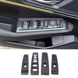 KELEIMAI Car Accessories Fit for Honda Accord 2023 2024 2025 2026 Interior Door Window Control Panel Cover Molding Door Lock Switch Trim (Carbon Fiber Style) ABS 4 PCS