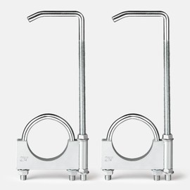 Atokrtact 2.25 Inch Exhaust Clamp with Hanger Universal Exhaust Hanger with Clamp,Heavy Duty Exhaust Pipe Hanger Muffler Hanger for 2-1/4" Pipe for Most Car Turck Exhaust System(2.25 Inch Pack of 2)