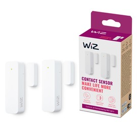 WiZ Contact Sensor - Home Monitoring & Automation, Real-time Alerts, Light Alarm, Home Security, Notifications, App Control, Connects to WiZ Camera and Lights, Pack of 2