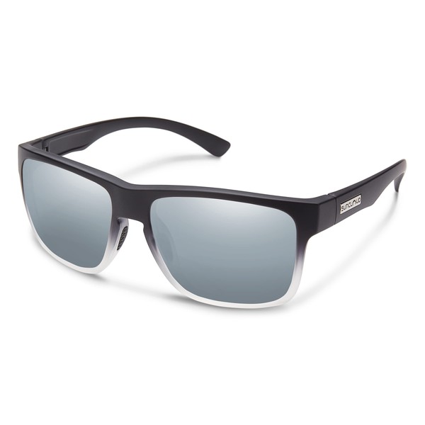 Suncloud Women's Contemporary Sunglasses, Black Gray Fade/Polarized Silver Mirror, One Size