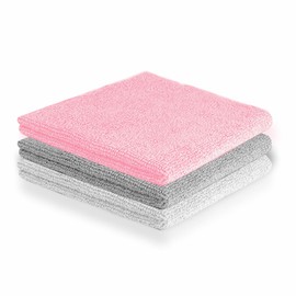 Makeup Remover Cloth Facial Cleaning Cloth Microfiber Highly Absorbent Wash Cloths Face Wipes for Sensitive Skin Makeup Removing Towels Wipes Gray Pink White Assorted Color(1 Count)