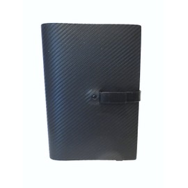 Pinetti 6x8" Quattrogiga Black Leather Notebook with 4GB USB Drive