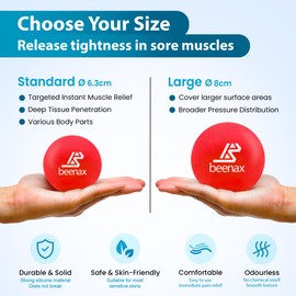 Beenax Lacrosse & Spiky Massage Ball Set - Perfect for Trigger Point Therapy, Myofascial Release, Plantar Fasciitis, Deep Tissue and Muscle Relief - Designed to Relieve Stress and Relax Tight Muscle