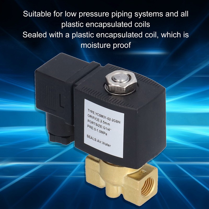 Solenoid Valve Small Power Moisture Proof Electromagnetic Valve for Industrial