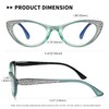EYEURL Cat Eye Reading Glasses for Women - Blue Light