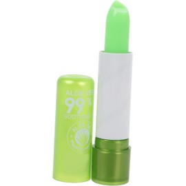 Bálsamo Reparador de Labios Aloe Vera Hidratante y Cambio de Color Verde, Bálsamo Labial Nutritivo Adecuado para Labios Secos y Agrietados