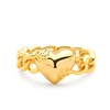 MEVECCO Gold Dainty Heart Ring 18K Gold Plated Link Band
