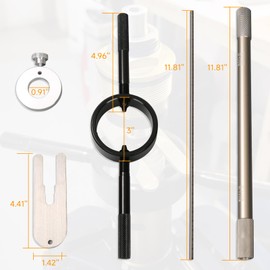 RYLNOK Motorcycle Fork Service Tool Kit,Motorcycle Oil Tool,3PCS Fork Maintenance Tool Set Fork Oil Level Tool, Fork Spring Compressor, and Damper Rod Bleed Tool