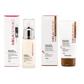 Kit Meladermic: Crema Aclaradora Despigmentante Corporal + Suero Antipigment Facial Con Fps 50+