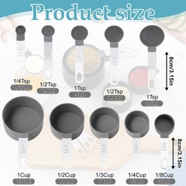 10-Piece Stainless Steel Measuring Set with Stackable Cups and Spoons for Precise Cooking and Baking