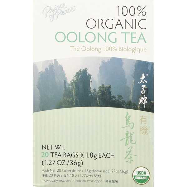 Organic Oolong Tea Prince Of Peace 20 Tea Bags. 1.27 oz, Pack of 20