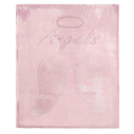 Olivia Rocco Angel Wings Teddy Duvet Cover Set Soft Thermal Quilt Sets Warm Cosy Snug Bedding, Throw Blush Pink