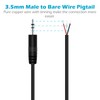 Fancasee 3.5mm 1/8" to Speaker Wire, 2-Pack 10FT 3.5mm TRS