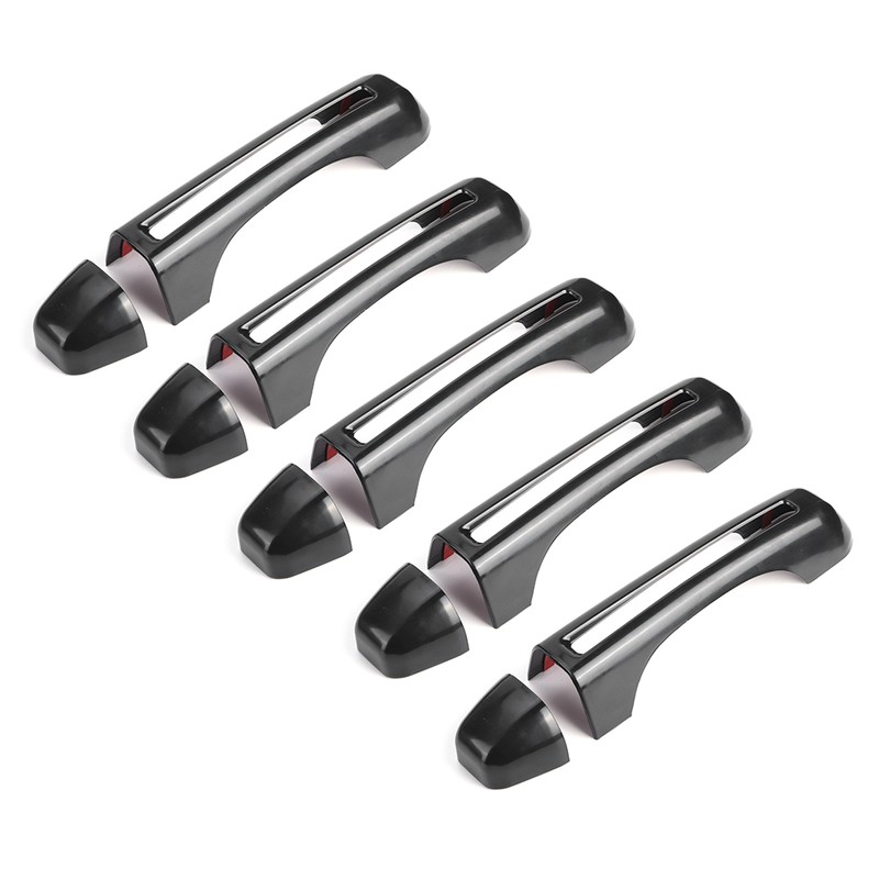5pcs/set Car Door Handle Inserts Cover Kit Exterior Decoration Fit