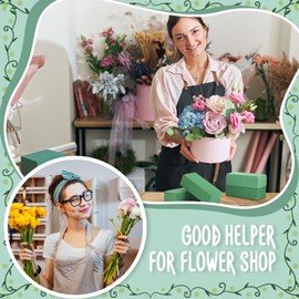 Nuenen 20 Pcs Floral Foam Blocks for Flower Arrangements 7.9 x 3.5 x 2.4 Inches Green Florist Foam Bricks Dry Wet for Fresh or Artificial Flowers Craft Plant for Wedding Garden Decorations