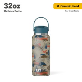 RTIC 32 oz Ceramic Lined Insulated Outback Bottle, Leak Resistant, Off Grid