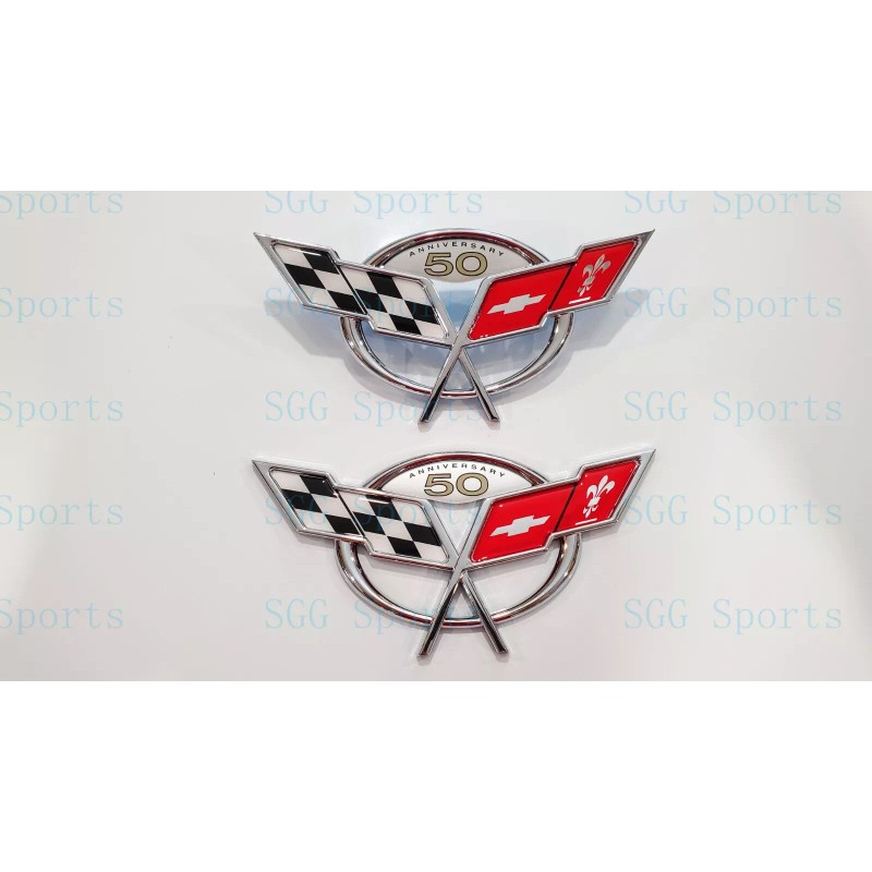 AUTO 2PC 1997-2004 C5 Corvette Chrome Front Rear 50Th Anniversary