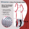 WINSENSE Retractable Fire Escape Ladder 2 Story Homes, 15 Foot