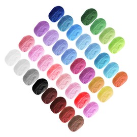 KONTONTY 1 Set 36 Color Wool Felt Craft Assorted Wool Roving for Needle Felting DIY Projects for Needlecrafts Wet Felting and Creative Crafts Random Colors Reusable Pouches Random Color