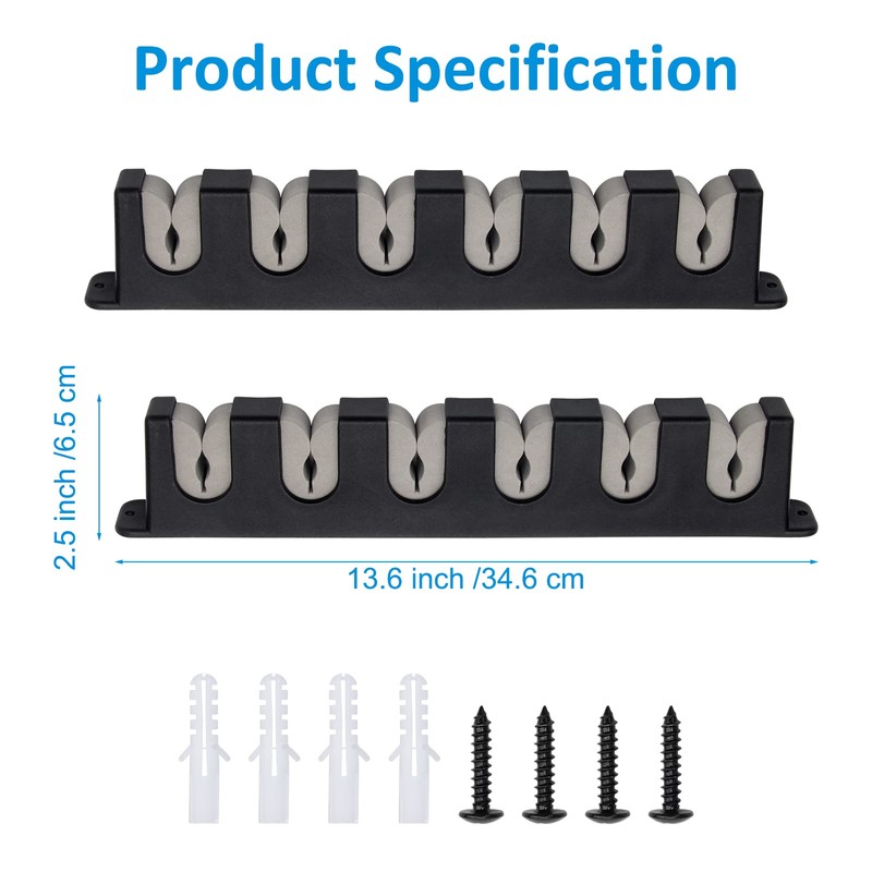 Windspeed 6-Rod Rack Wall Mounted Fishing Rod Rack For Boat,