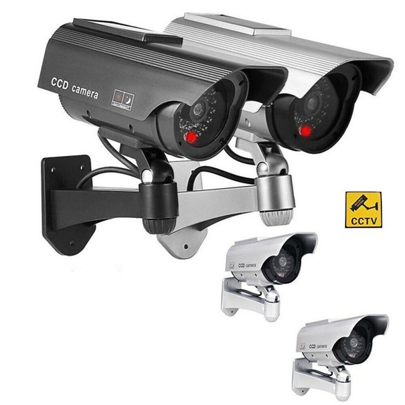 Solar Powered Simulated Dummy Camera Security CCTV Outdoor Waterproof Emulational