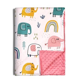 Soarwg Kids Baby Blankets Unisex Newborn, Super Soft Comfy Pink Elephant Blankets, for Toddler Baby Nursery Bed Blankets Stroller Crib Shower Gifts 30 x 40 Inch