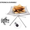 XIANTIAN Portable Fire Pit for Camping, 42CM Foldable Stainless Steel