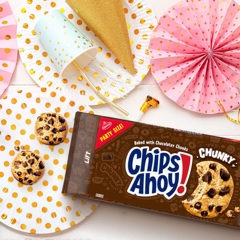 CHIPS AHOY! Chunky Fudgy Chocolate Chip Cookies, Party Size, 24.75