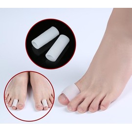 10 Pack Big Toe Sleeves, Gel Toe Protectors, Gel Toe Caps Pads for Big Toe Protect, Stubbed Toe,Crossing Toes,Corns and Calluses (Transparent, 3 * 2.5)
