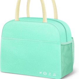 DALINDA Reusable Leakproof Insulated and Cooler High Capacity Lunch Bag for Women Men Tote Bag Sack Food Handbags Case  for Travel Work School Picnic - Color: Mint Green