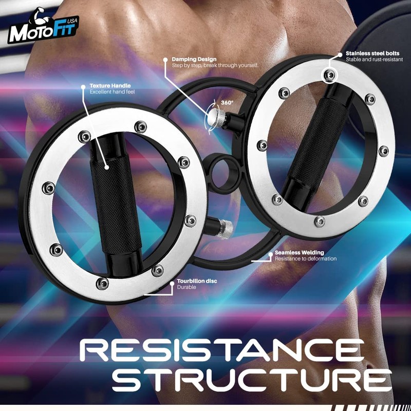 MotoFit Multifunctional Rotator Machine 12 Pounds Adjustable Grip for 360