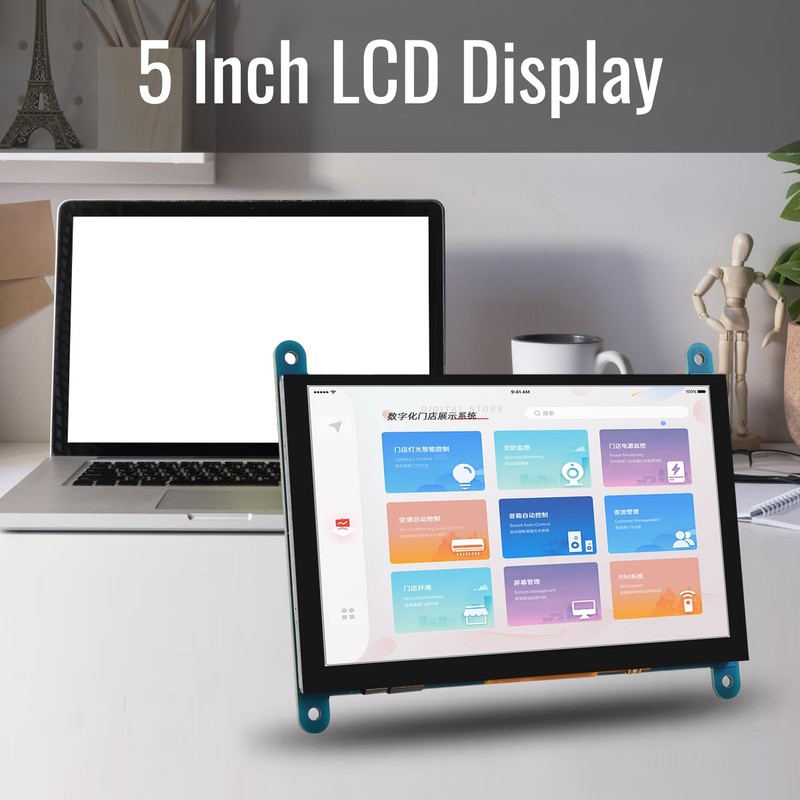 JUZITAO 5 Inch IPS LCD Touch Screen Display Panel Monitor