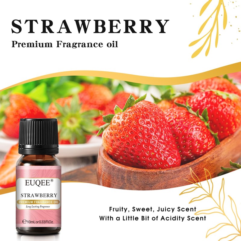 EUQEE Strawberry Essential Oil Strawberry Aroma Oil for Aromatic Aroma