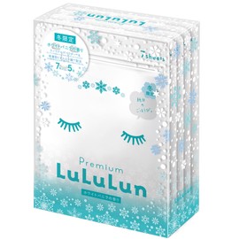 Face Mask Face Pack Premium Lululun Snow (White Vanilla Scent), 7 Pieces x 5 Bags
