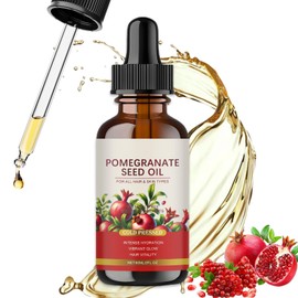 Soleneva Granatapfelkernöl für Gesicht, Körper und Haarpflege - 60ml Granatapfel Rizinusöl Für Tiefgreifende Ernährung - Körperöl Straffend Verbessert die Elastizität der Haut&Fördert Gesundes Haar